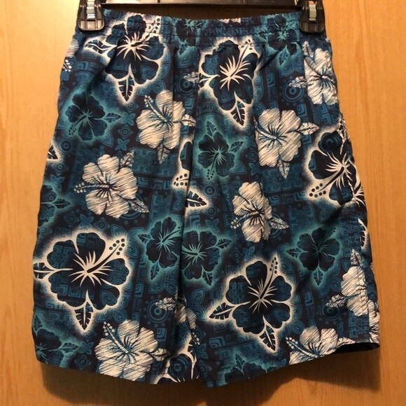Op swim shorts size medium (8) blue Hawaiian - Picture 2 of 4
